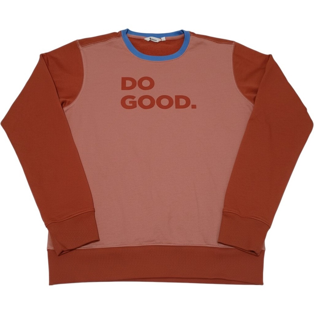 Cotopaxi Youth XL Do Good Colorblock Crewneck Sweatshirt Rust Orange Outdoorsy